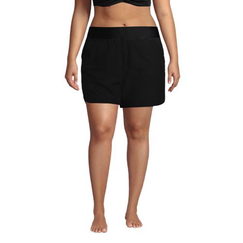 Lands' End Women's 5 Quick Dry Elastic Waist Board Shorts Swim