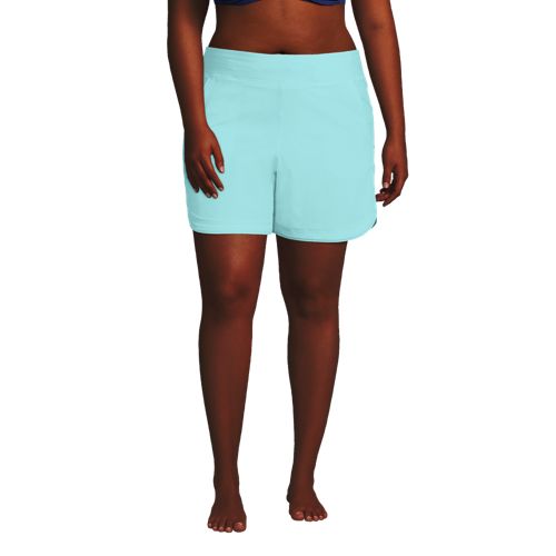 Women's Lands' End 9 Quick Dry Elastic Waist Board Short Swim Cover-up  With Panty, Size: 16, Blue - Yahoo Shopping