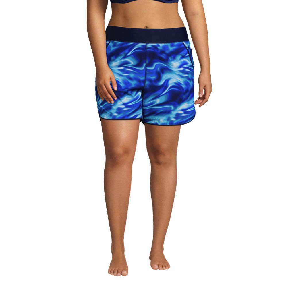 Lands' End Women's Plus Size 11 Inch Quick Dry Modest Swim Shorts