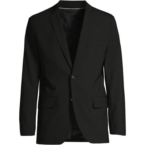 Men's Washable Wool 2 Button Tailored Fit Suit Jacket