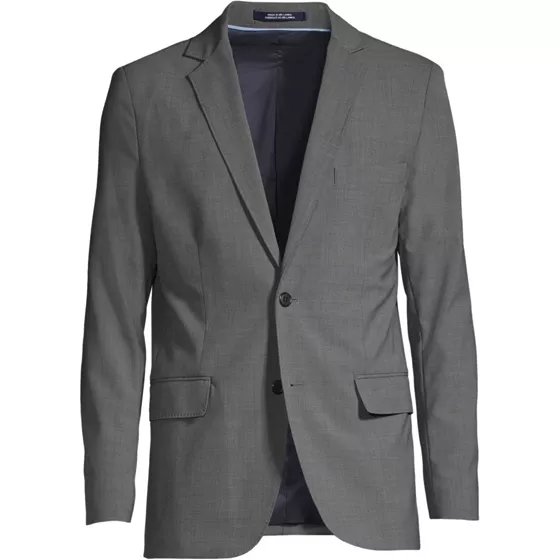 School Uniform Men's Washable Wool 2 Button Tailored Fit Suit Jacket - primary