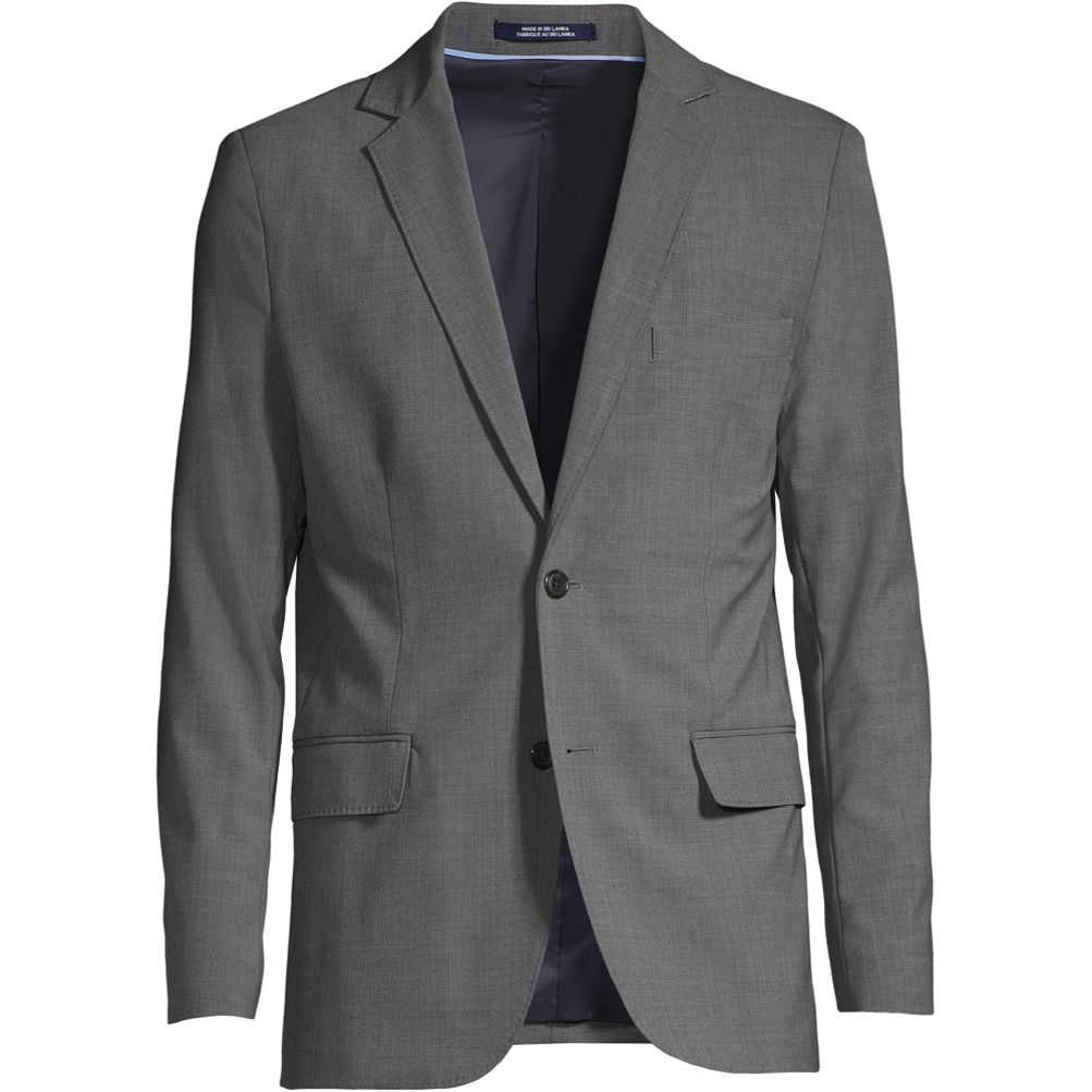 Men's Big Washable Wool 2 Button Tailored Fit Suit Jacket | Lands' End