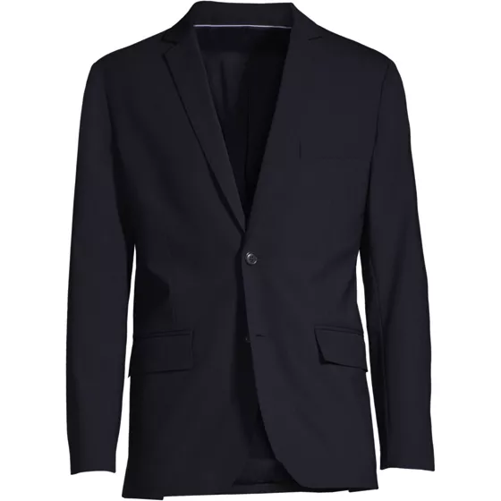 Men's Big Washable Wool 2 Button Tailored Fit Suit Jacket - primary