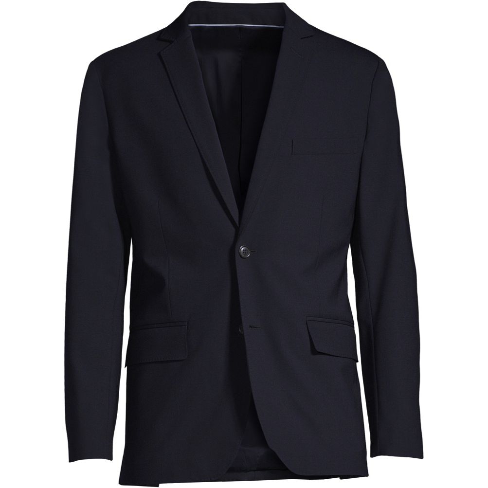 Men's Big Washable Wool 2 Button Tailored Fit Suit Jacket