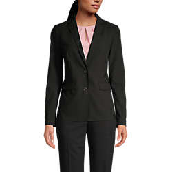 Women's Washable Wool Two Button Traditional Blazer, Front