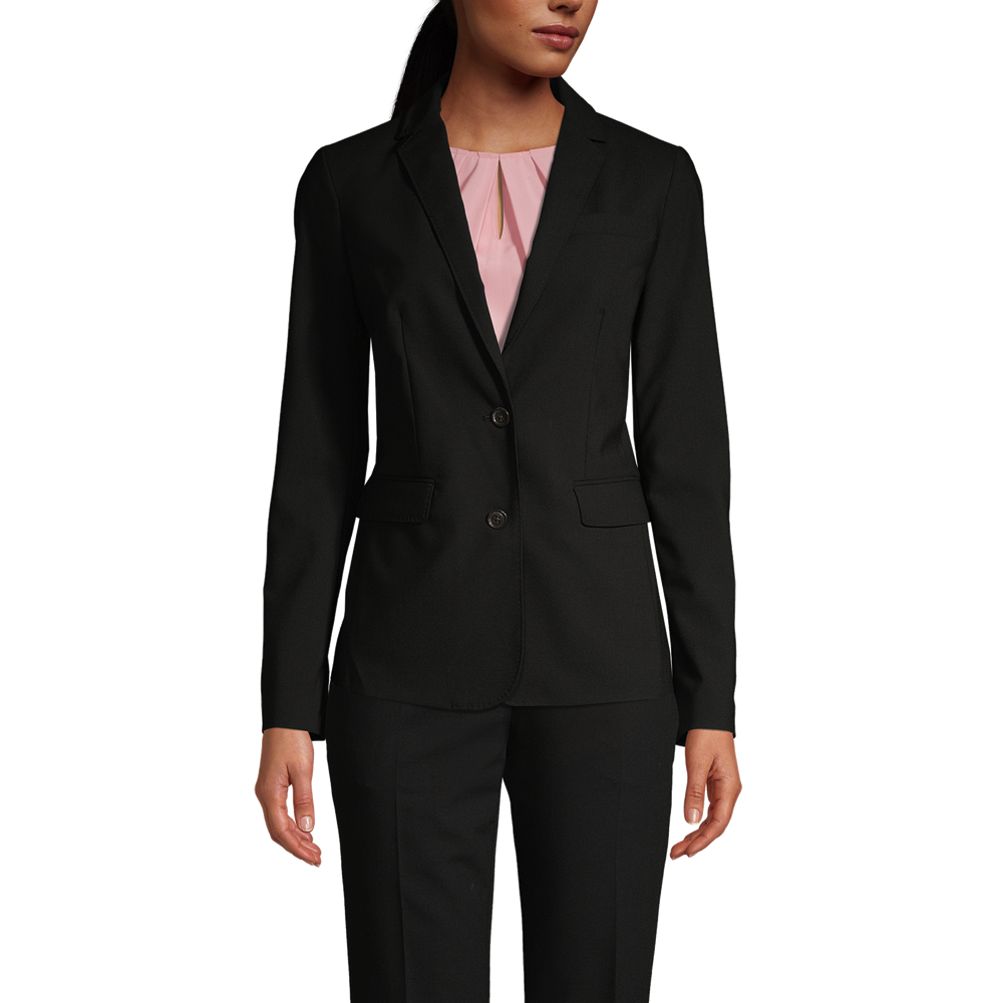 Petite Two-Button Wool Blazer