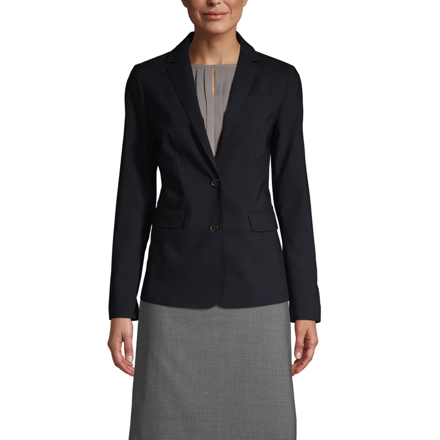 School Uniform Women's Washable Wool Two Button Traditional Blazer view 4