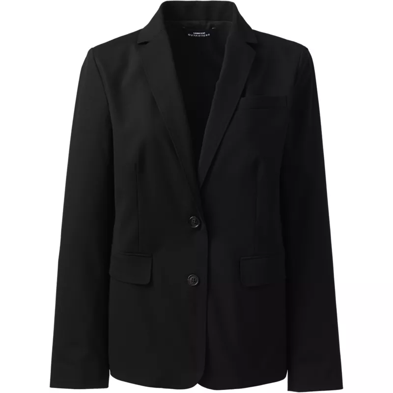 Women's Tall Washable Wool Two Button 26 Inch Blazer, Front