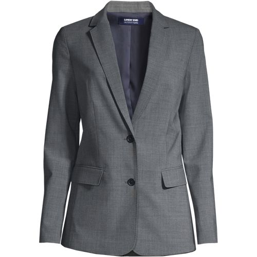 Women's Washable Wool Two Button Traditional Blazer