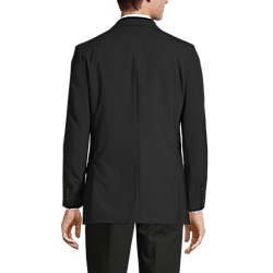 Men's Washable Wool 2 Button Traditional Fit Suit Jacket, Back