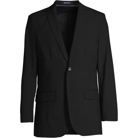 Men's Washable Wool 2 Button Traditional Fit Suit Jacket - primary