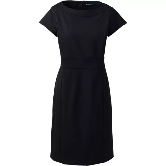 School Uniform Women's Washable Wool Piped Sheath Dress - primary