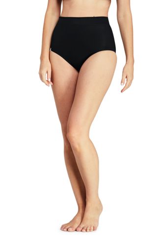 Hohe Bikinihose Slender Fur Damen Lands End