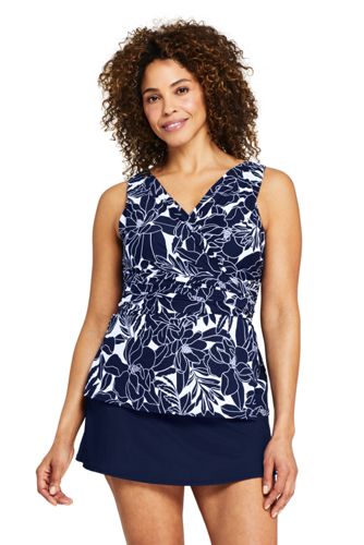 lands end slender wrap swimsuit