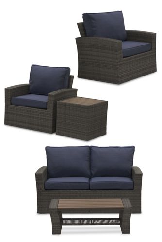 all weather outdoor furniture on All Weather Wicker Conversation Set Wheat One Size From Lands End Business Accuweather Shop