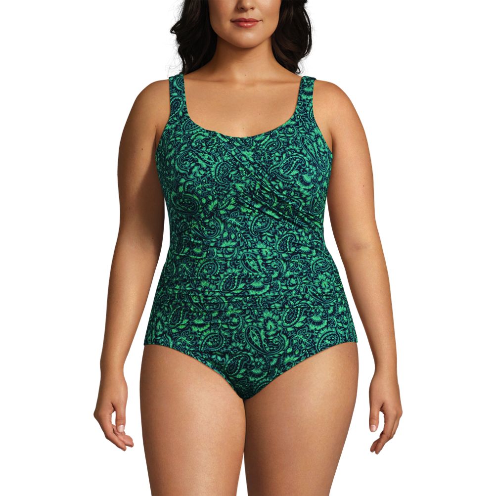 Women's Lands' End Carmela SlenderSuit DDD-Cup One-Piece Swimsuit