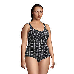 Women's Plus Size Slender Carmela Tummy Control Chlorine Resistant Scoop Neck One Piece Swimsuit, alternative image