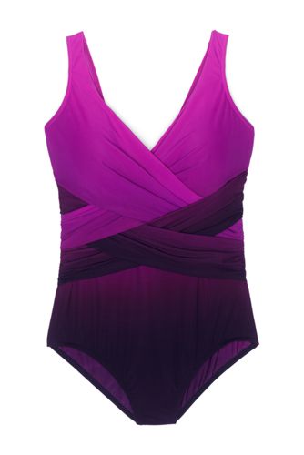 lands end slender wrap swimsuit