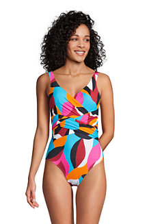 Women's Wrap Front Slender Swimsuit, Pattern