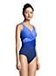 Women's Wrap Front Slender Swimsuit, Pattern - D Cup