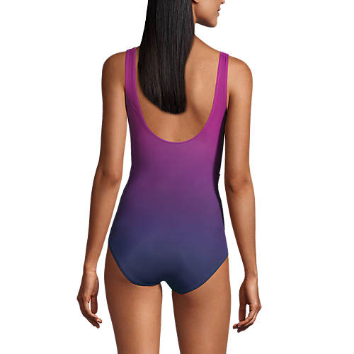 Women's SlenderSuit Tummy Control Chlorine Resistant Wrap One Piece Swimsuit - Secondary