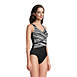 Women's Long SlenderSuit Tummy Control Chlorine Resistant V-neck Wrap One Piece Swimsuit, alternative image