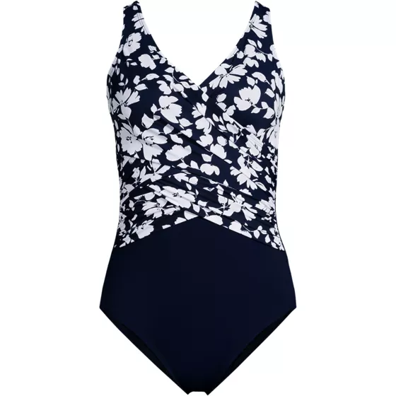 Women's Plus Size SlenderSuit Wrap One Piece Swimsuit - primary