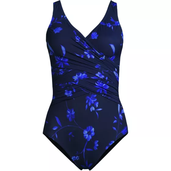 Women's Petite New SlenderSuit Wrap One Piece Swimsuit - primary