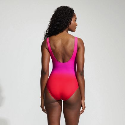 Women's Petite Slender Suit Wrap One Piece Swimsuit - image 1