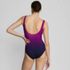 Women's Petite Slender Suit Wrap One Piece Swimsuit, Back