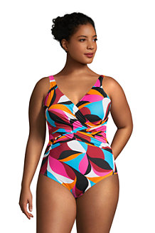 Women's Wrap Front Slender Swimsuit, Pattern