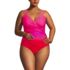 Women's Plus Size SlenderSuit Wrap One Piece Swimsuit, Front