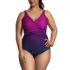 Women's Plus Size DD-Cup New SlenderSuit Wrap One Piece Swimsuit, Front
