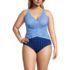 Women's Plus Size SlenderSuit Wrap One Piece Swimsuit, Front