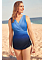 Women's Wrap Front Tunic Slender Swimsuit, Pattern