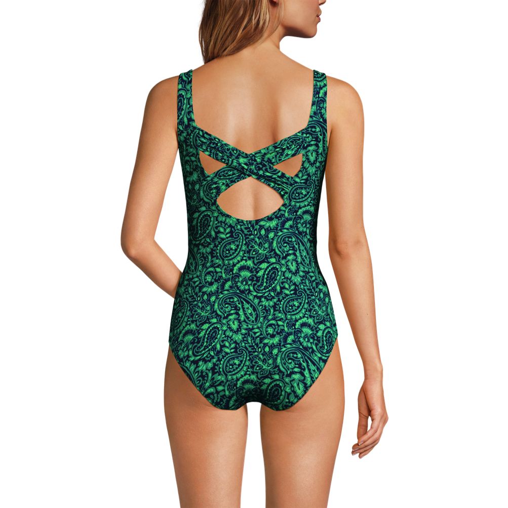 Lands' End Land' End Women' Plu Size G-Cup SlenderSuit Carmela Tummy  Control Chlorine Reitant One Piece Swimuit - 22w - Blackberry - ShopStyle  Girls' Swimwear