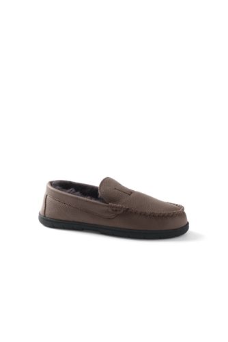 mens shearling moccasin slippers