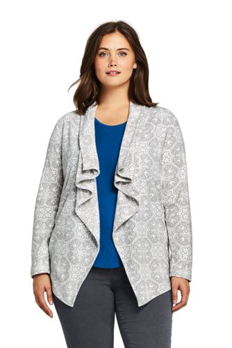 plus size women's fleece cardigans