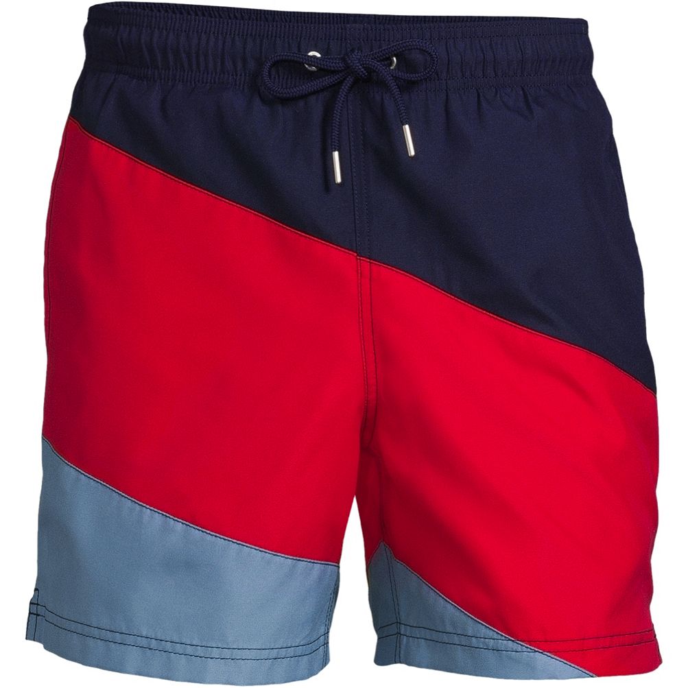 Mens red white and blue hot sale swim trunks