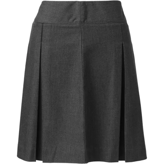 Women's Poly Cotton Pleated Skirt Above the Knee - primary
