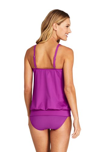 lands end blouson tankini top
