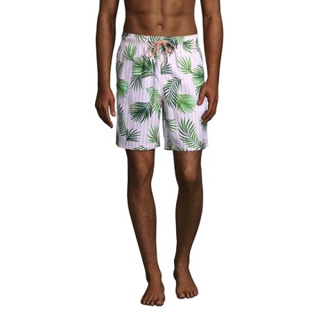 Unicorns with Forest Pattern Mens Lightweight Boardshorts Dry Fit Pockets Beachwear