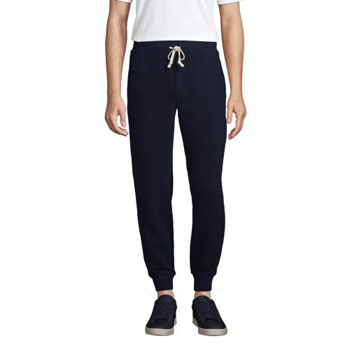 Navy Jersey Cuffed Joggers