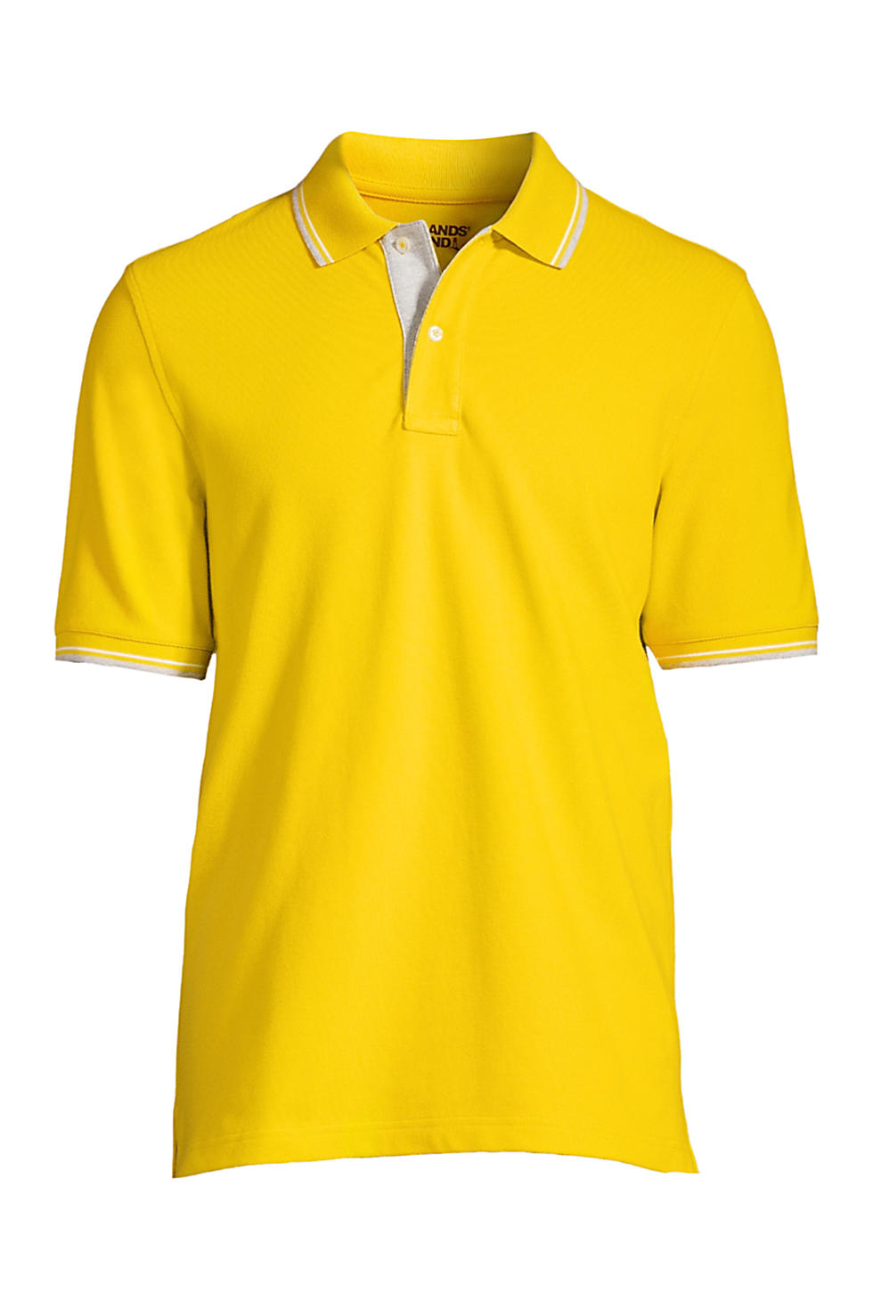 Lands End Men's Short Sleeve Comfort-First Mesh Polo Shirt (Athletic Gold)
