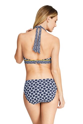 Women S Beach Living Print Halter Neck Bikini Top Lands End