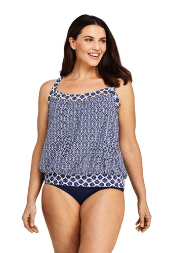 plus blouson swim top