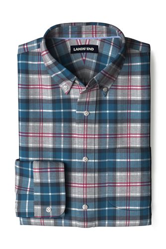 Lands End Mens Traditional Fit Comfort-First Sail Rigger Oxford Shirt