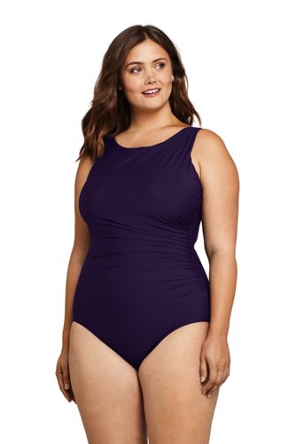 high neck one piece swimsuit plus size