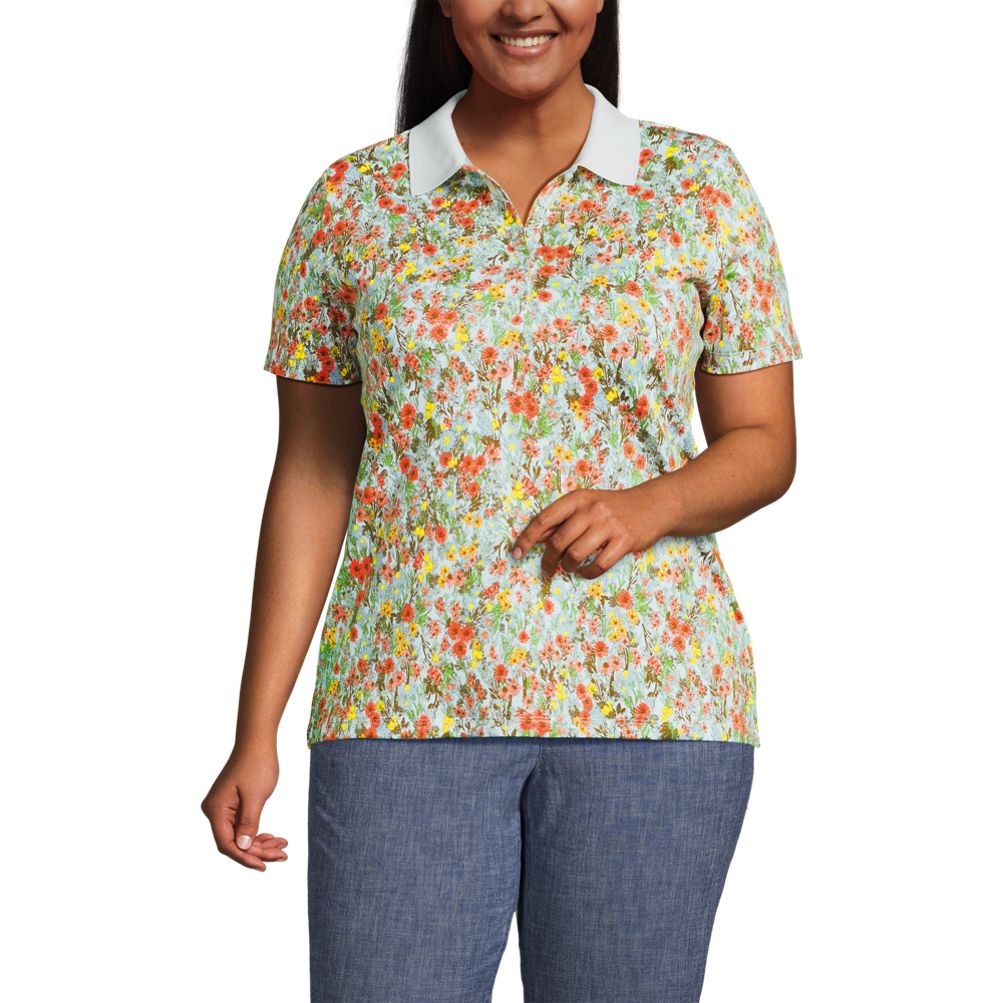 Women s Plus Size Supima Cotton Polo Shirt Lands End