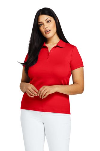 women's plus size cotton polo shirts